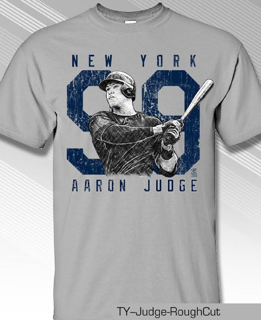 AARON JUDGE NEW YORK YANKEES ROUGH CUT TEE SHIRT YOUTH 18-20