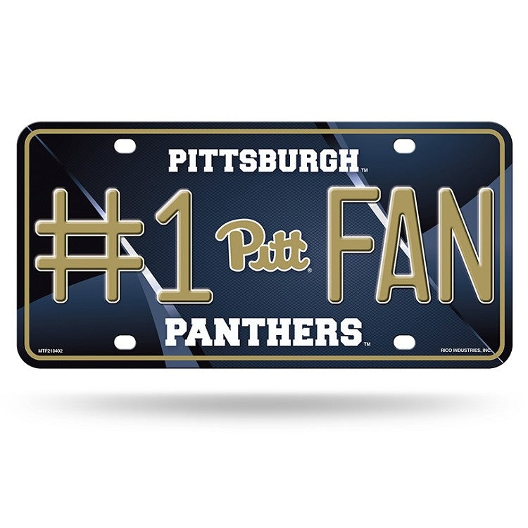 Pittsburgh Panthers #1 Fan Metal License Plate