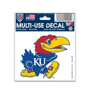 Kansas Jayhawks Multi-Use Decal - 3" x 4"