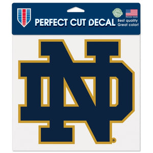 Notre Dame Fighting Irish ND LOGO Perfect Cut Color Decal 8" x 8"