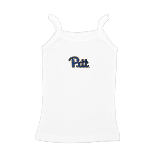 Pittsburgh Panthers Girls Spaghetti Top - White