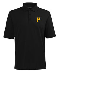 Men's Pittsburgh Pirates Black Short Sleeve Polo