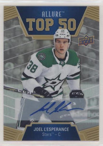 Joel L'Esperance 2019-20 Allure Hockey Top 50 Blue Auto Parallel, T50-30