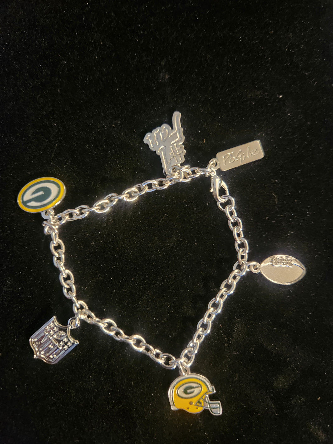 Green Bay Packers 5 Charm Bracelet