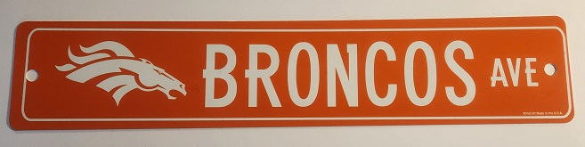 Denver Broncos Avenue Sign 3.75