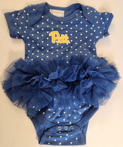 Pittsburgh Panthers Heart Printed Tutu Skirt Dress