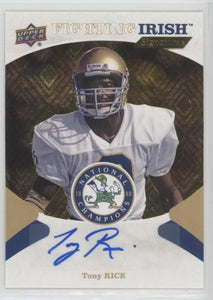 Tony Rice Notre Dame 1988 Champions Fighting Irish Signatures, FIS-TR