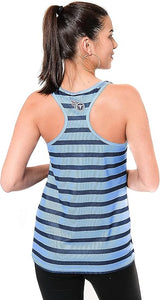 Women's Tennessee Titans Jersey Mesh Striped Racerback Tank Top