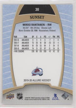 Mikko Rantanen 2019-20 Allure Hockey Sunset Parallel, 30