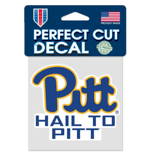 Pittsburgh Panthers "Slogan" Perfect Cut Color Decal - 4" x 4"