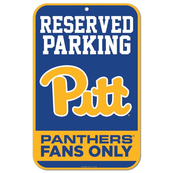 Pittsburgh Panthers Reserved Parking Plastic Sign 11