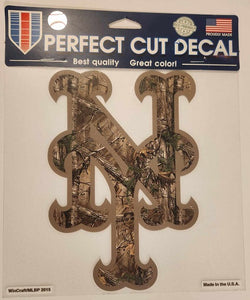 New York Mets "Camo" Perfect Cut Decals - 8" x 8"