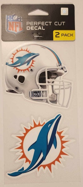 Miami Dolphins Perfect Cut Decal - Set of two 4