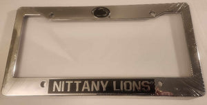 Penn State Nittany Lions Chrome Plastic License Plate Frame