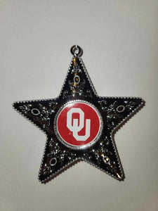 Oklahoma Sooners Sports Collectors Series Silver Star Ornament