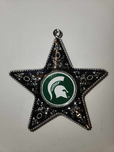 Michigan State Spartans Sports Collectors Series Silver Star Ornament