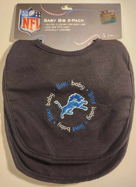 Detroit Lions Officially Licensed Unisex Baby Bibs - 2 Pack