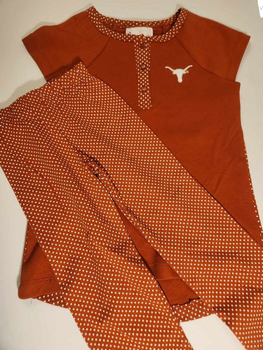 Texas Longhorns Toddler Girls Pin Dot Legging Set - Size 4T