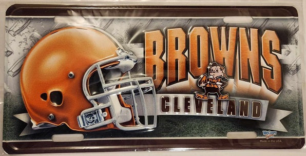 Cleveland Browns Metal License Plate