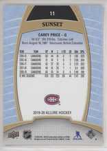 Carey Price 2019-20 Allure Hockey Sunset Parallel, 11