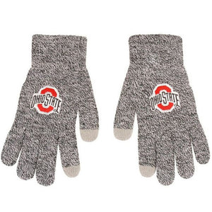 Ohio State Buckeyes Gray Knit Gloves