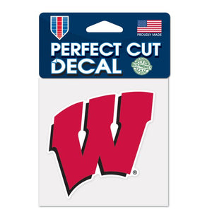 Wisconsin Badgers Perfect Cut Color Decal - 4" x 4"