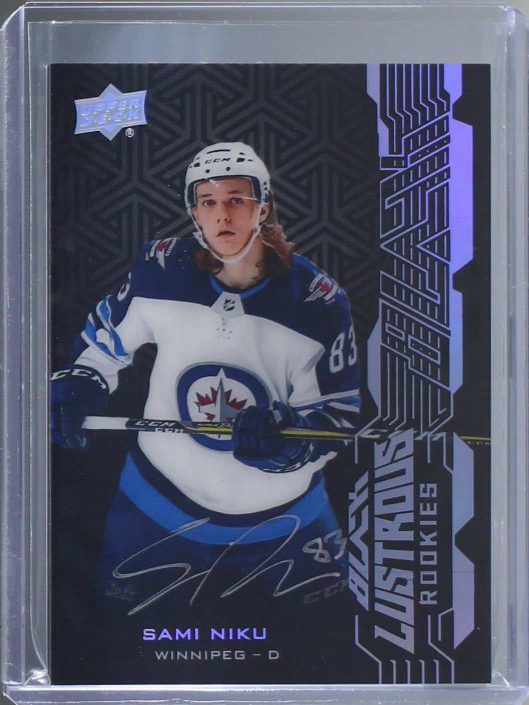 Sami Niku 2019-20 SPx 2018-19 UD Black Update - Lustrous Rookies Auto Parallel, LR-SN