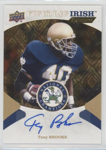 Tony Brooks Notre Dame 1988 Champions Fighting Irish Signatures, FIS-TB