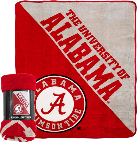 Alabama Crimson Tide Super Plush Throw 46in x 60in