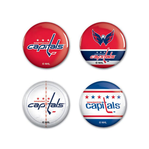 Washington Capitals Button 4 Pack - 1 1/4