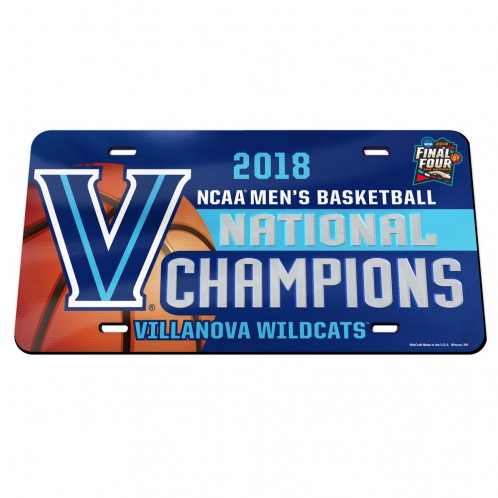 Villanova Wildcats 2018 Men's Basketball National Champions Acrylic License Plate