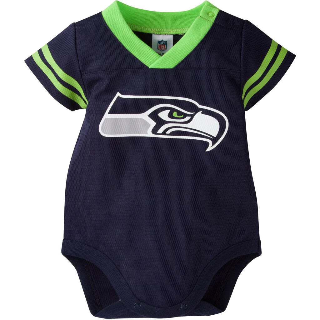 Seattle Seahawks Football Jersey Onesie - 12 Months