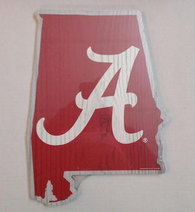 Alabama Crimson Tide State Shape Sign