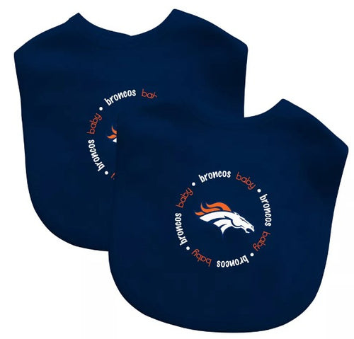 Denver Broncos Officially Licensed Unisex Baby Bibs - 2 Pack