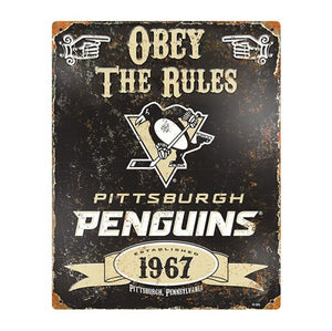 Pittsburgh Penguins Embossed Metal Sign