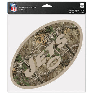 New York Jets Camo Perfect Cut Decals - 8" x 8"