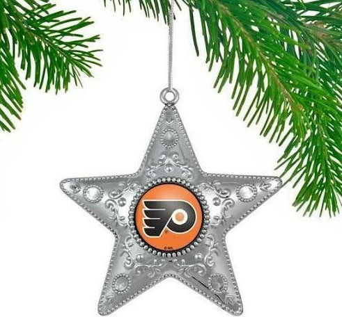 Philadelphia Flyers Silver Star Ornament