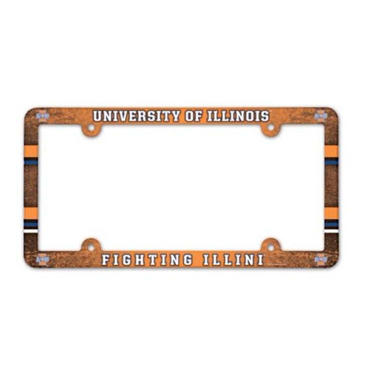 Illinois Fighting Illini Full Color License Plate Frame