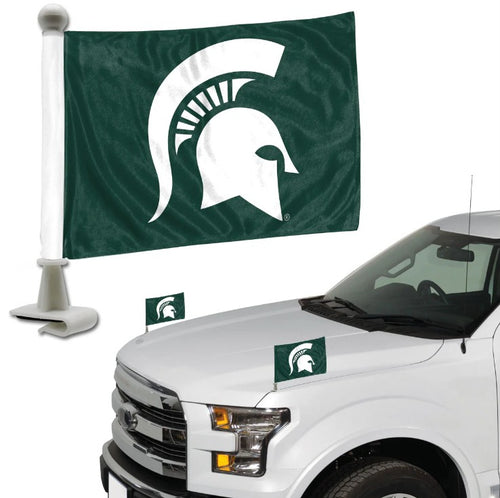 Michigan State Spartans Team Ambassador Car Flags - Set of 2