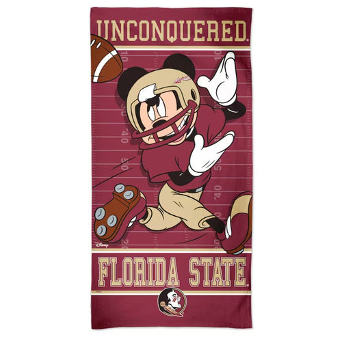 Florida State Seminoles Mickey Mouse Disney Spectra Beach Towel - 30'' x 60''