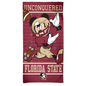 Florida State Seminoles Mickey Mouse Disney Spectra Beach Towel - 30'' x 60''