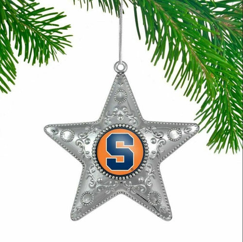 Syracuse Orange Sports Collectors Series Silver Star Ornament