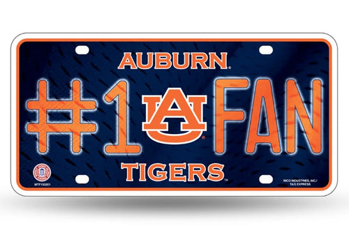 Auburn Tigers #1 Fan License Plate