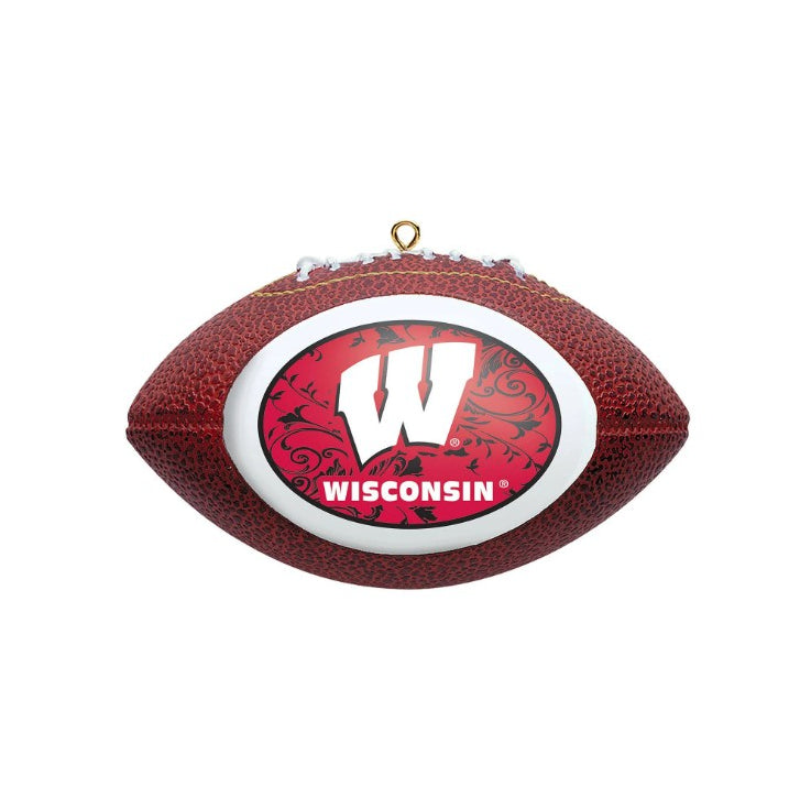 Wisconsin Badgers Replica Football Ornament