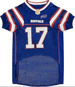 Buffalo Bills Josh Allen Pet Striped Jersey