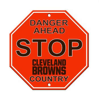 Cleveland Browns Plastic Stop Sign