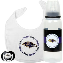 Baltimore Ravens Baby 3-piece Pacifier, Bib & Bottle Gift Set