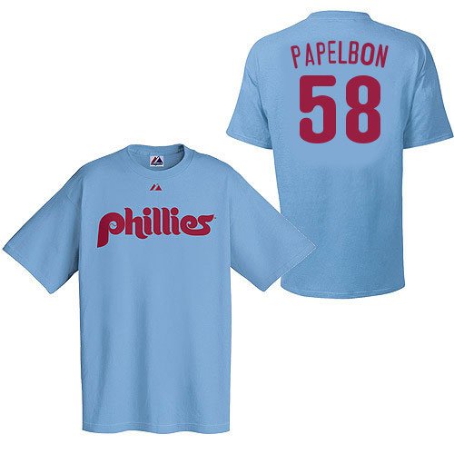 Philadelphia Phillies Jonathan Papelbon Cooperstown Name and Number Shirt - Medium