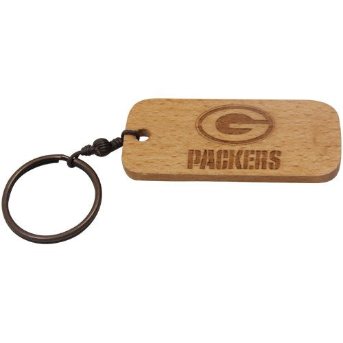 NFL Green Bay Packers Rugged Wood Keychain
