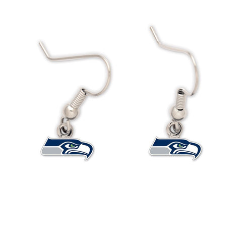 Seattle Seahawks Enameled NFL Team Logo Dangle Earrings